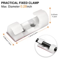 AGPTEK öntapadós kábeltartó csipesz fehér - 30 db 2