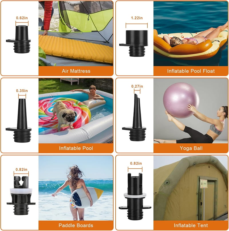 AGPTEK 6000 mAh Elektromos SUP Pumpa 16PSI Akkumulátoros Kompresszor - Gyors Felfújás/Leeresztés Matracokhoz, Sátrakhoz, Csónakokhoz