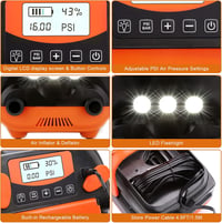 AGPTEK 6000 mAh Elektromos SUP Pumpa 16PSI Akkumulátoros Kompresszor - Gyors Felfújás/Leeresztés Matracokhoz, Sátrakhoz, Csónakokhoz 3