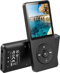 AGPTEK MP3 lejátszó Bluetooth 5.3 - 64 GB - beépített hangszóró - 40 óra - fekete 1