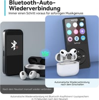 AGPTEK MP3 lejátszó Bluetooth 5.3 - 64 GB - beépített hangszóró - 40 óra - fekete 2