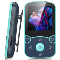 AGPTEK 64GB Bluetooth 5.3 športový MP3 prehrávač s klipom, HiFi kvalita, FM rádio, krokomer, modrý 1