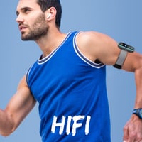 AGPTEK 64GB Bluetooth 5.3 športový MP3 prehrávač s klipom, HiFi kvalita, FM rádio, krokomer, modrý 6