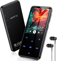 AGPTEK MP3 lejátszó Bluetooth 5.3, 64 GB, 2,4 colos kijelző, hangszóró – fekete 1