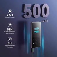 AGPTEK MP3 lejátszó Bluetooth 5.3, 64 GB, 2,4 colos kijelző, hangszóró – fekete 8