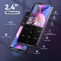 AGPTEK MP3 lejátszó Bluetooth 5.3, 64 GB, 2,4 colos kijelző, hangszóró – fekete 5