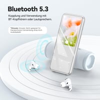 MP3 prehrávač AGPTEK 64GB s Bluetooth 5.3 – 2,4-palcový TFT displej, HiFi zvuk, FM rádio, vstavaný reproduktor, strieborný 5