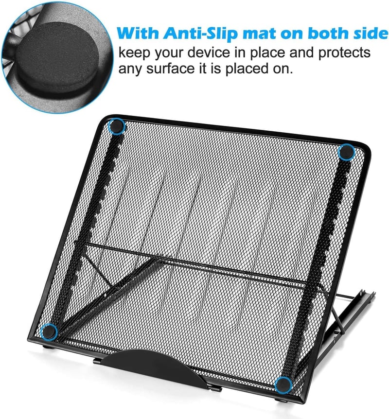 AGPTEK állítható laptop pad tartó 12 szögű, csúszásmentes Huion A3 LED rajztábla állvány