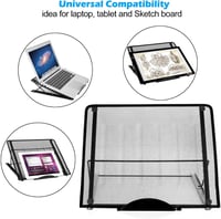 AGPTEK állítható laptop pad tartó 12 szögű, csúszásmentes Huion A3 LED rajztábla állvány 6