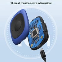 AGPTEK G02 csipeszes MP3-lejátszó FM rádióval, 8 GB - kék 3