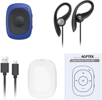 AGPTEK G02 csipeszes MP3-lejátszó FM rádióval, 8 GB - kék 6