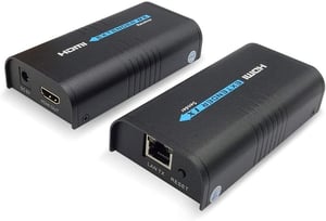 AGPTEK HDMI produživač 120m - odašiljač i prijemnik putem RJ45 CAT5 CAT6 kabela, 1080P Full HD, TCP/IP Ethernet, za LCD LED zaslone