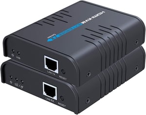 AGPTEK HDMI KVM Extender 120m Ultra HD 1080p CAT5/6/7 Ethernet USB billentyűzet egér