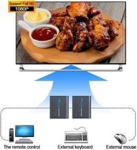 AGPTEK HDMI KVM Extender 120m Ultra HD 1080p CAT5/6/7 Ethernet USB billentyűzet egér 5