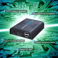 AGPTEK HDMI KVM Extender 120m Ultra HD 1080p CAT5/6/7 Ethernet USB billentyűzet egér 2