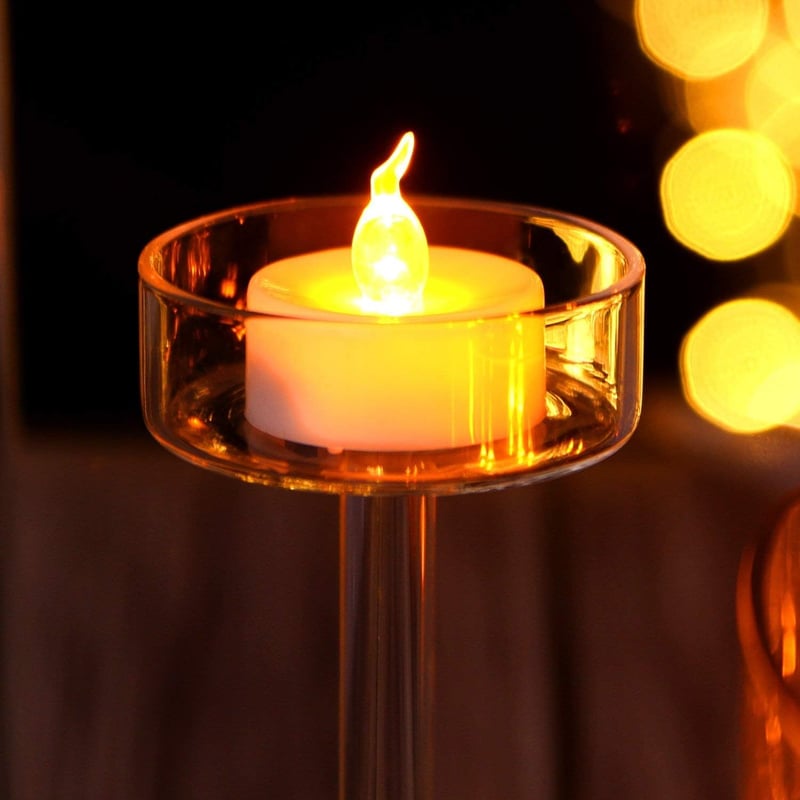 AGPTEK LED gyertyák időzítővel, 24 db elemmel működő flamingó nélküli teafények