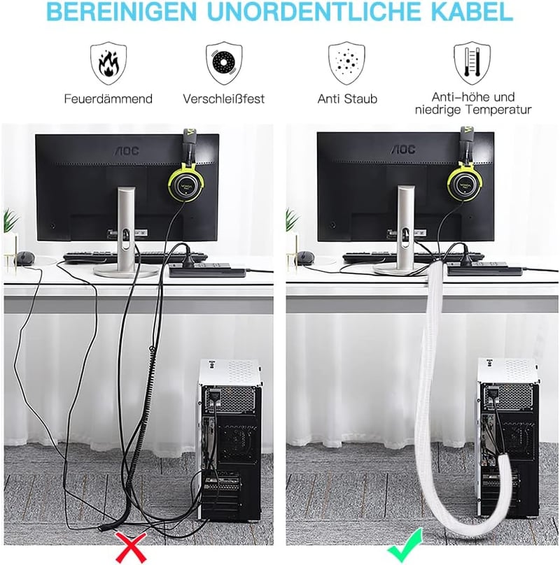 AGPTEK Önzáródó Kábel Rendszerező