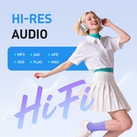 MP3 prehrávač AGPTEK T08X 96GB s Bluetooth a WiFi, 4-palcový displej, Android 14, Spotify, APP Store, podpora až 1TB, modrý 6