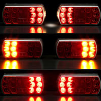 AGRISHOP 12/24V LED Hátsó Lámpa Utánfutóhoz Vízálló E-Mark Fékvilágítás 8