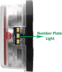 AGRISHOP 12/24V LED Hátsó Lámpa Utánfutóhoz Vízálló E-Mark Fékvilágítás 7