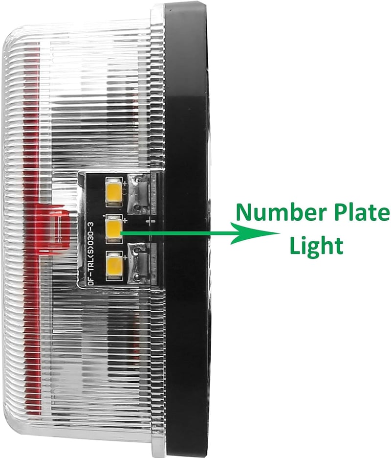 AGRISHOP 12/24V LED Hátsó Lámpa Utánfutóhoz Vízálló E-Mark Fékvilágítás