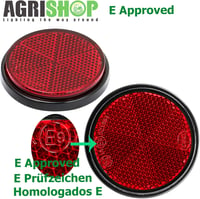 AGRISHOP 2x Piros Öntapadós Hátsó Reflektor Autóhoz Utánfutóhoz 60mm 4