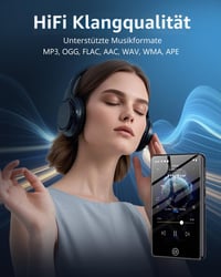 MP3 prehrávač AGXOV s Bluetooth a WiFi, založený na systéme Android, so 4,02-palcovým dotykovým displejom 5