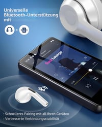 MP3 prehrávač AGXOV s Bluetooth a WiFi, založený na systéme Android, so 4,02-palcovým dotykovým displejom 3