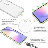AHABIPERS Szilikon Tok Samsung Galaxy A54 5G-hez, Ultra Vékony TPU Védőtok Állítható Nyakpánttal, Teljes Védelem Mobiltelefon Tok 3