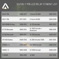 Aharon Motolumino 12V LED Relé Motorkerékpárhoz Suzuki 7-Pin Csatlakozó 6