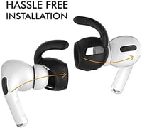 AhaStyle 3 pár AirPods Pro fülhorgok fekete + tárolózsák Apple kompatibilis 5
