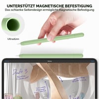 Husă din silicon AHASTYLE pentru Apple Pencil USB-C (2023) - Protecție subțire cu aderență anti-alunecare - Verde fluorescent 3