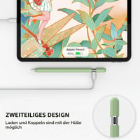 Husă din silicon AHASTYLE pentru Apple Pencil USB-C (2023) - Protecție subțire cu aderență anti-alunecare - Verde fluorescent 4