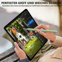 Husă din silicon AHASTYLE pentru Apple Pencil USB-C (2023) - Protecție subțire cu aderență anti-alunecare - Verde fluorescent 6