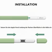 Husă din silicon AHASTYLE pentru Apple Pencil USB-C (2023) - Protecție subțire cu aderență anti-alunecare - Verde fluorescent 7