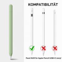 Husă din silicon AHASTYLE pentru Apple Pencil USB-C (2023) - Protecție subțire cu aderență anti-alunecare - Verde fluorescent 2
