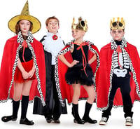 AHEJIOO király jelmez gyerekeknek pelerina koronával piros arany 90 cm 90-135 cm fiúknak farsang Halloween jelmez 5