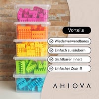 AHIOVA 6 db átlátszó tárolódoboz 26,5x19,5x12,5 cm, BPA mentes, 4 literes 3