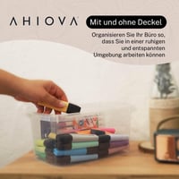 AHIOVA 6 db átlátszó tárolódoboz 26,5x19,5x12,5 cm, BPA mentes, 4 literes 5