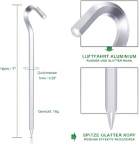 Aibeli 24 db Sátor Cövek 18 cm Alumínium Kemping Kiegészítő 2