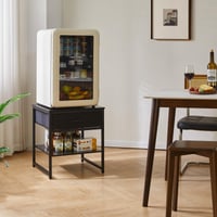 Príručný stolík Aibiju YD-TM156B s látkovou zásuvkou, nastaviteľným úložným priestorom 50 cm, štvorcový konferenčný stolík, stojan pod tlačiareň do kancelárie, čierny 2
