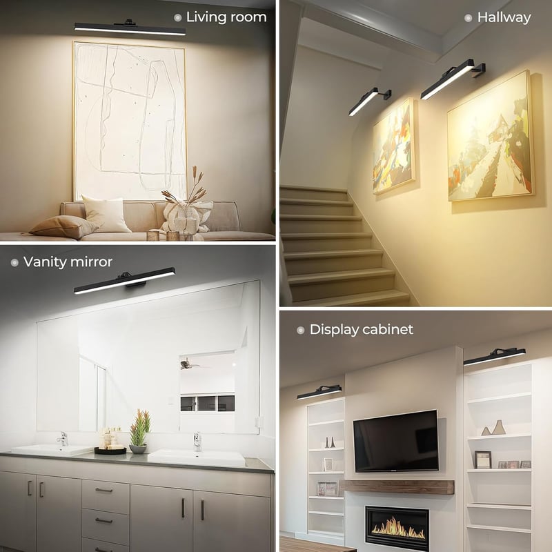 AIBOO LED Képmegvilágító Szett 2db 60cm Vezeték Nélküli Távirányítóval Dimmelhető