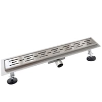 Sprchový žľab AICA 90 cm z nehrdzavejúcej ocele, lineárny model, strieborný 1