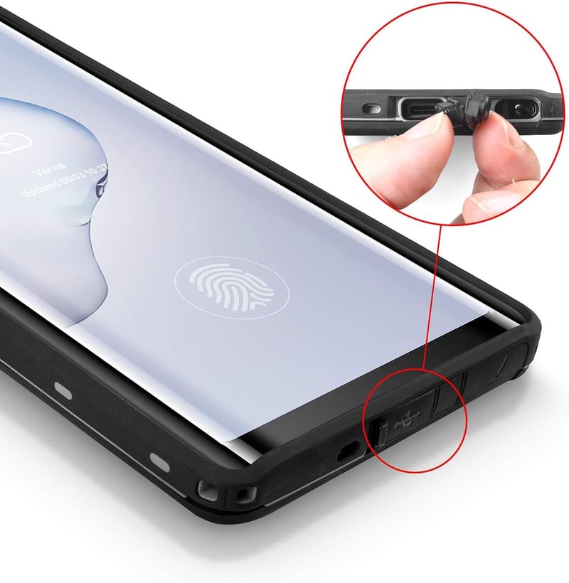 AICase Samsung Galaxy Note 10+ Plus Vízálló Tok - IP68 Tanúsított 360° Védelem Víz, Ütés, Por és Hó Ellen, Fekete