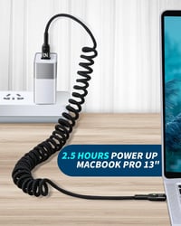 AICase USB-C Lightning kábel spirál iPhone 14/13/12/11 töltéshez 6