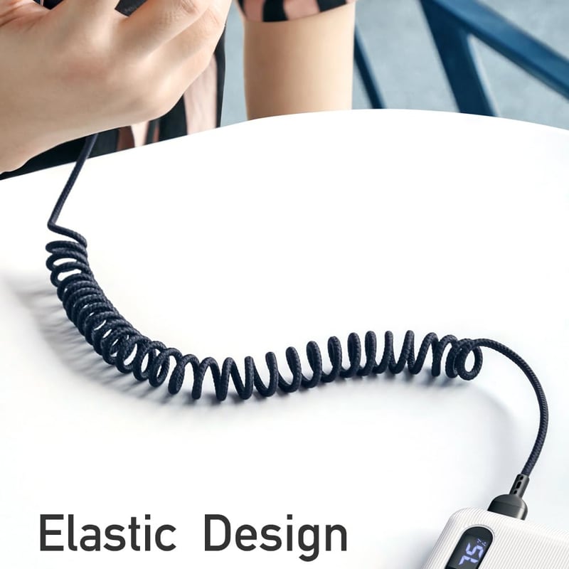 AICase USB Type-C spirál kábel, töltés és adatátvitel, Huawei Mate 9, MacBook, iPad Pro