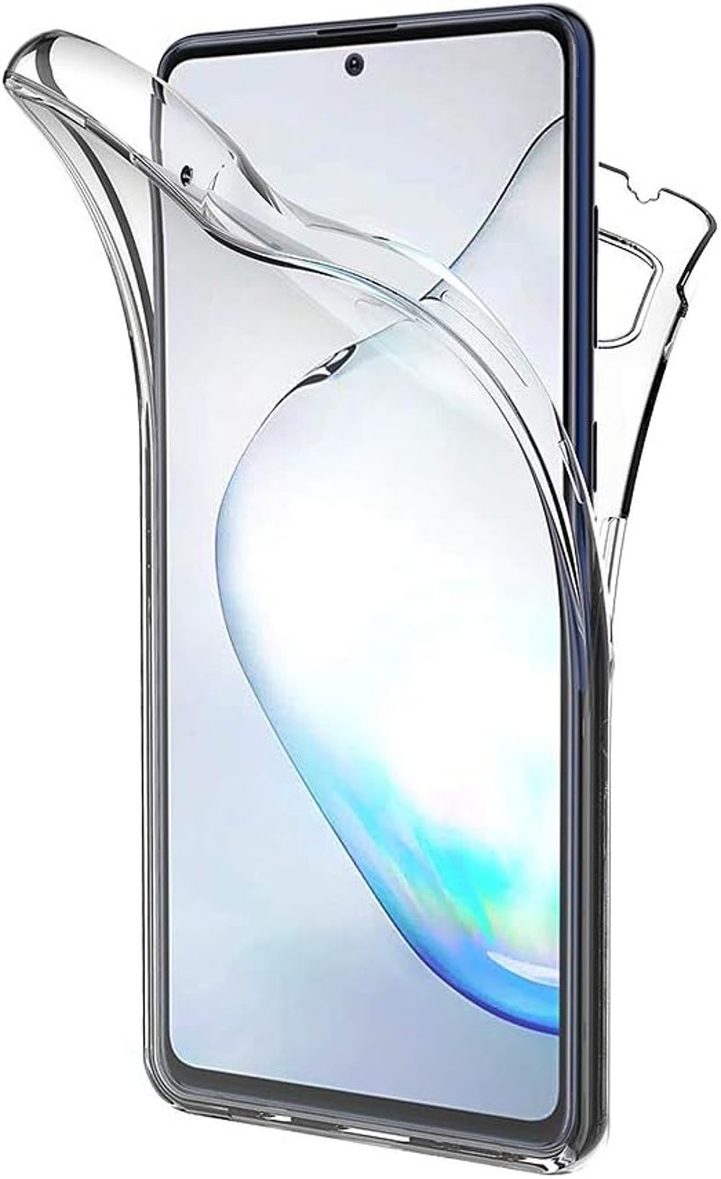 AICEK 360°-os átlátszó szilikon tok Samsung Galaxy Note10 Lite / A81 / M60s készülékhez