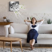 Aicharynic 150 mm odťahový ventilátor so spätnou klapkou, 525 m³/h tichý nástenný ventilátor s EÚ zástrčkou, kovové telo, do kúpeľne, kuchyne, garáže, pivnice 6