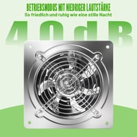 Aicharynic 150 mm odťahový ventilátor so spätnou klapkou, 525 m³/h tichý nástenný ventilátor s EÚ zástrčkou, kovové telo, do kúpeľne, kuchyne, garáže, pivnice 4