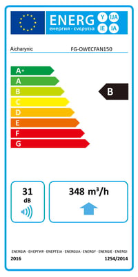 Aicharynic 150 mm odťahový ventilátor so spätnou klapkou, 525 m³/h tichý nástenný ventilátor s EÚ zástrčkou, kovové telo, do kúpeľne, kuchyne, garáže, pivnice 8